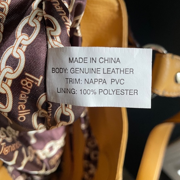 EUC TIGNANELLO DOUBLE HANDLE PEBBLED LEATHER SHOULDER BAG - CAMEL COLOR - Picture 6 of 6